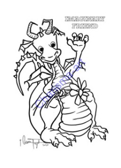 Coloring Page Imaginary Friend Kids Version 8.5”x11”Digital Download